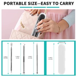 WSYUB Pimple Popper Tool, Stainless Steel Pimple Extractor, WSYUB Blackhead Tweezers, Comedones Extractor Acne Removal Kit for Blemish, Whitehead Popping