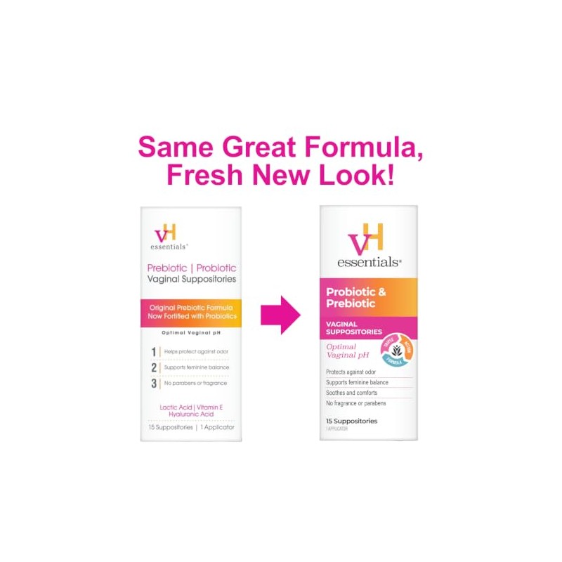Essentials Prebiotic Vaginal Suppositories Count