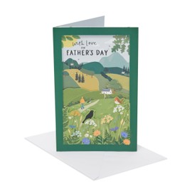 UK Greetings | Father's Day Card for Him | Card for Dad, Grandad, Husband | Him, Boys, Men | 3D Landscape Design | With Envelope | 160x249 mm