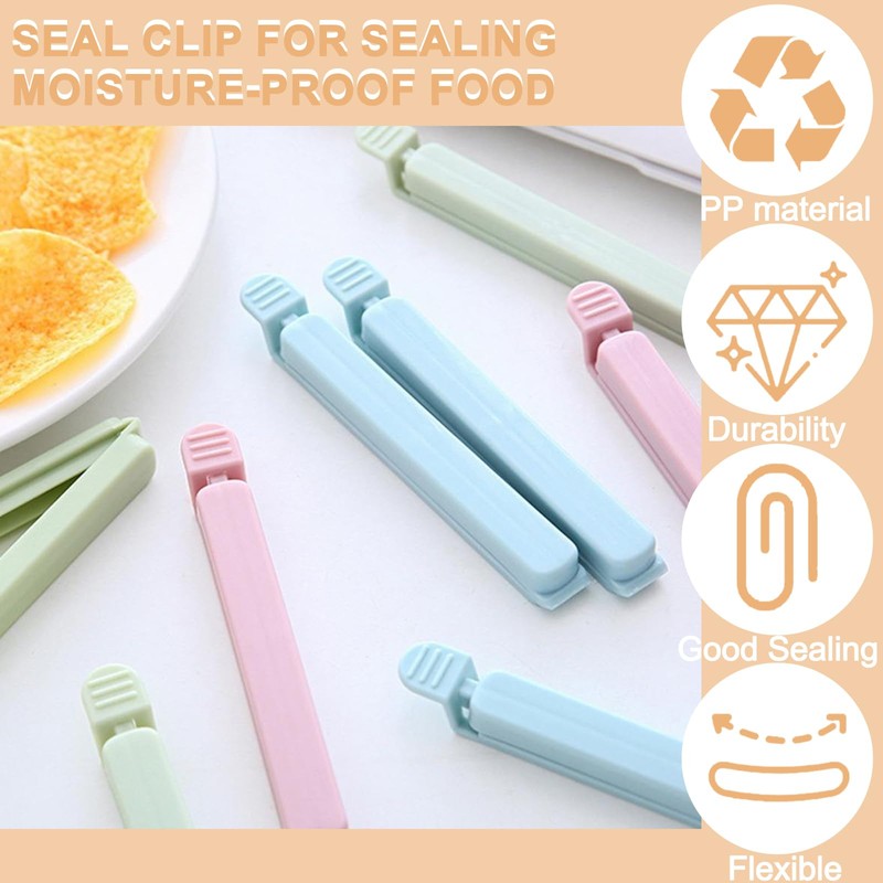 10 Pack Large Food Bag Clips, Sturdy Plastic Food Clips,