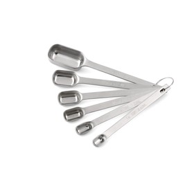 Weis Measuring Spoons Set 6 Pieces, Stainless Steel Silver, 15 x 5 x 5 cm