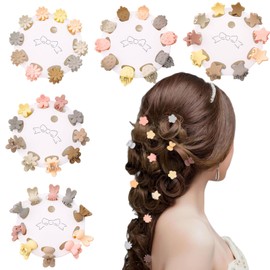 50Pcs Mini Hair Clips Sweet Girls Hair Accessories Headdress Bangs Broken Hair Side Clip Cute Hair Clips Hair Accessories for Women Girls Photograph, Party, Wedding 5Styles