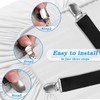 Sheet Straps, Adjustable 6 Sides Bed Sheet Clips, Elastic Fitted