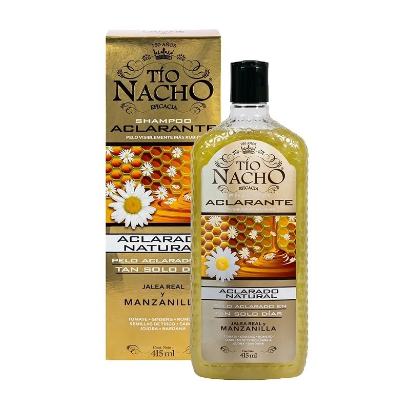 Shampoo Tío Nacho Aclarante X 415 Ml Jalea Real Manzanilla