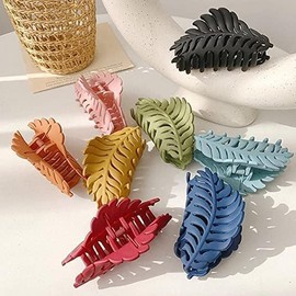 Leaf Shaped Hair Clips for Women, Non-Slip Multi Toothed Claw Clamps for Thin Thick Hair, Strong Grip Hairpins Barrette with Jaw Design, Hair Accessories for Daily Party Wedding​​