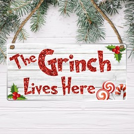 Festive Cheer Unleashed: Wooden Plaque - 19cm x 9cm, Ideal Christmas Decoration Gift for the Holiday Season Christmas Festive Decor (Acrylic Indoor & Outdoor Use)