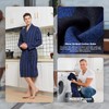 FashGudim Men's Cotton Lightweight Thin Short Dressing Gown Checked Summer