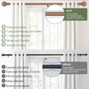 HTZON Wood Curtain Rods for Windows 66 to 120 Inch,1