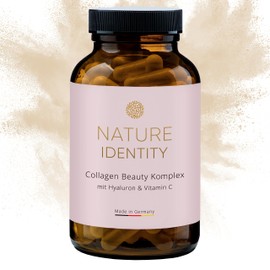 Collagen Beauty Complex - Premium Collagen with Hyalruonic Acid & Natural Vitamin C for Beautiful Skin - 180 Capsules - Laboratory Tested Quality from Germany