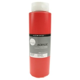 Daler-Rowney Simply Acrylic Paint, Plastic Pot, 25.36oz - 750 ml, Brilliant Red