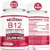 B12 Vitamins 10,000 mcg, Methylated Vitamin B12 Sublingual - Energy
