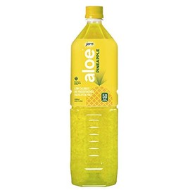 Jans Premium Aloe Vera Drink Pineapple Flavor | Made with Real Aloe Vera Pulp | No-Preservatives | Low Sugar | Low-Calorie | No-Gluten | No-Fat | Aloin-Free | 1.5 L per bottle (Pack of 1)