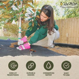 Dewitt Sunbelt Woven Ground Cover, 3.2 oz, Black, 3' x 200' – Durable Weed Barrier Fabric for Greenhouse, Garden, Outdoor Display & Landscaping
