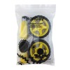 HONBAY 2 Sets Plastic Tire Wheel with Gear Motor Dual