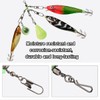 AIMALL 15PCS Wooden Shrimp Rig Swivel - Luminous Bead Turnaround
