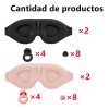 4 Antifaz 3d Dormir Respirable Adjustable Ojos Mascartapone