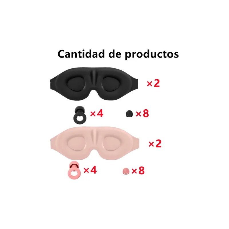 4 Antifaz 3d Dormir Respirable Adjustable Ojos Mascartapone