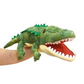 Lilizzhoumax Crocodile Hand Puppet Cuddly Toy Simulated Animal Crocodile Hand Puppet Made of Plush Kawaii Cute Role Play Interactive Early Education Toy for Children Gift for Children