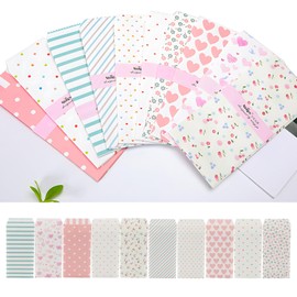 Sobres para Dinero Regalo en Efectivo,Juego de 150 Sobres de Letras Colores con 10 Colores,Sobres para Cartas de 19.5 x 8.5cm,para Invitaciones,Tarjetas de Regalo (Dibujos animados)