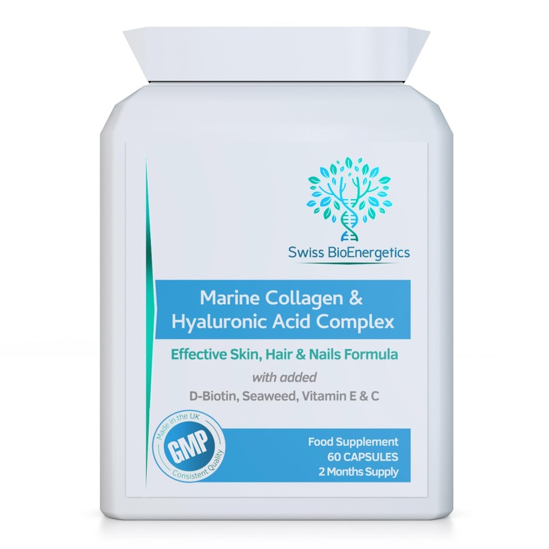Marine Collagen & Hyaluronic Acid Complex - 60 Capsules -