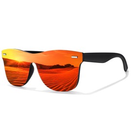 LINVO Sonnenbrille Herren Damen Polarisiert Klassisch Verspiegelt Modisch UV400 Schutz Unisex Brille für Autofahren Reisen