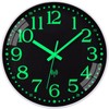 Warminn Atomic Wall Clock with Glow in Dark Silent Non