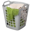 Flexible Plastic Laundry Basket - Square Storage Hamper with Side