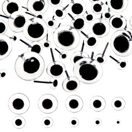 TOAOB 100pcs Clear Glass Eyes Kits 3mm to 12mm Assorted Sizes for Crafts Needle Felting Decoys Sewing