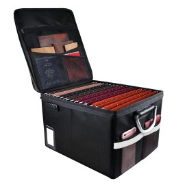 Aobteeny Fireproof Document File Organizer Box, Fireproof Storage Filing Cabinet Box w...