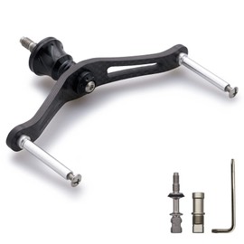 HEIGHTEN 3.5 inches (90 mm) Reel Handle (No Knob), 1.5K Carbon Fabric, Carbon Fabric, Shimano Daiwa Universal Spinning Reel Carbon Series (1.5K Carbon) (330)