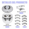 Ruishida 2 Pares Pestañas Magnéticas Reutilizables, Con Aplicador, Sin Pegamento,larga
