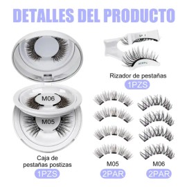 Ruishida 2 Pares Pestañas Magnéticas Reutilizables, Con Aplicador, Sin Pegamento,larga Duración,aspecto Natural, Fácil De Aplicar Y Quitar