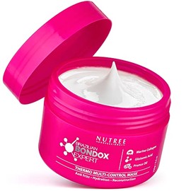 MASCARILLA PARA CABELLOS DAÑADOS TRATAMIENTO BRASILENO BONDOX Máscara de 8.8 onzas activada térmicamente para cabello encrespado seco | Sin formaldehí