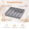 Lifewit Silverware Drawer Organizer Tray, Plastic Cutlery Storage for Kitchen