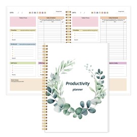 KMQOY ADHD Daily Planner-Productivity Daily ADHD Undated Planner for Adults Men and Women，Task Management Organizer for Neurodivergent，7" x 10" Hard Cover & Colorful Sheets Inside B5