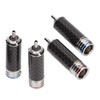4Pcs RCA Sound Plug Carbon Fiber Chrome 8mm Wire Diameter