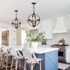 Treekee Rustic Chandelier, 14" Farmhouse Globe Orb Pendant Light, Vintage