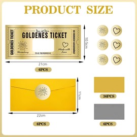 28 Pieces Scratch Voucher Supporting Products, Golden Ticket Voucher Scratch, with Fillable Golden Ticket, for Christmas, Birthdays, Travel and Movies, Scratch Cards Gift Ideas for Girlfriends Family