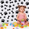 IUMLXJO 76PCS Dog Paws Wall Decals, Vinyl Stones Print Wall