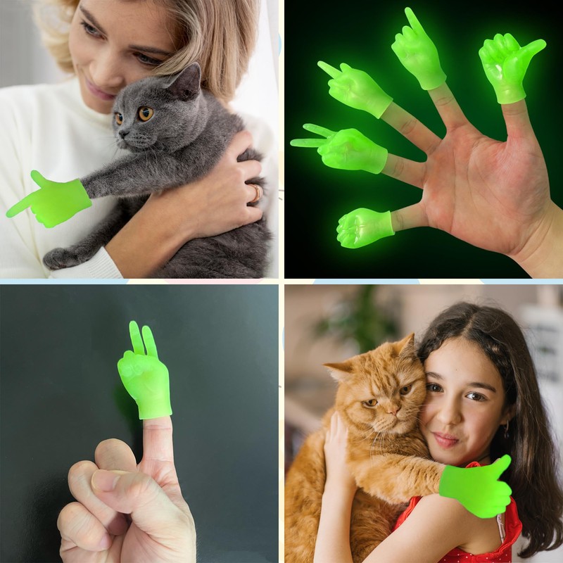 10 PCS Mini Hands, Glow in The Dark Tiny Premium