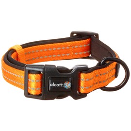alcott Adventure Dog Collar, Medium, Neon Orange