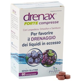 Drenax Forte Compresse 60 – Integratore Drenante per Liquidi in Eccesso – Con Lespedeza, Ortosifon e Sambuco – Con Rutina, Uva, Mirtillo e Vitamina B6 – Senza Glutine