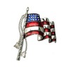 American Flag Parade Pin/Brooch Y