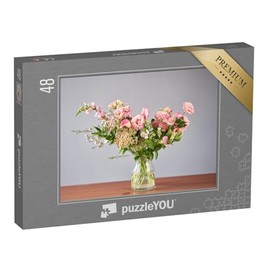 puzzleYOU: 48 Piece Puzzle "Flower Arrangement with Fresh Cut Flowers" - From the Puzzle Collection Flower Vases, Flowers & Plants