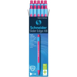 Schneider Slider Edge XB Ballpoint Pen, Pink, Box of 10 Pens (152209)