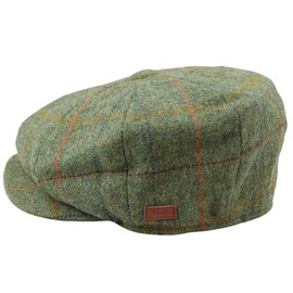 TruClothing.com Men's 8 Panels Razor Baker Boy Hat Wool Tweed Blinders Flat Cap, green shaver