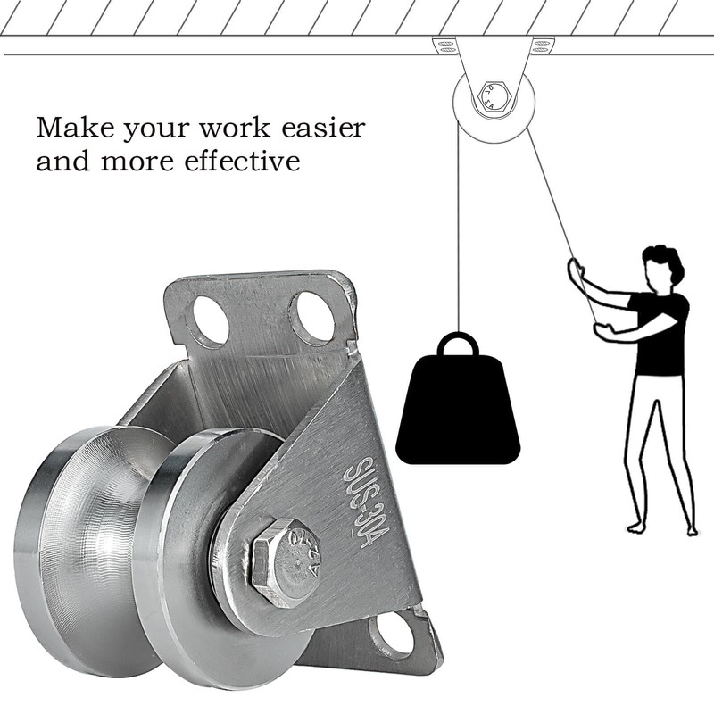 KCNOFNC Pulley Steel Cable, Pulley for Ropes, Pulley with 2