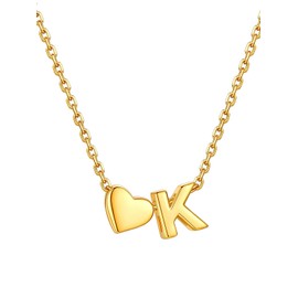 Supcare K Necklace Gold Initial Pendant Alphabet Necklace Stainless Steel Initial Necklace Letter Jewelry