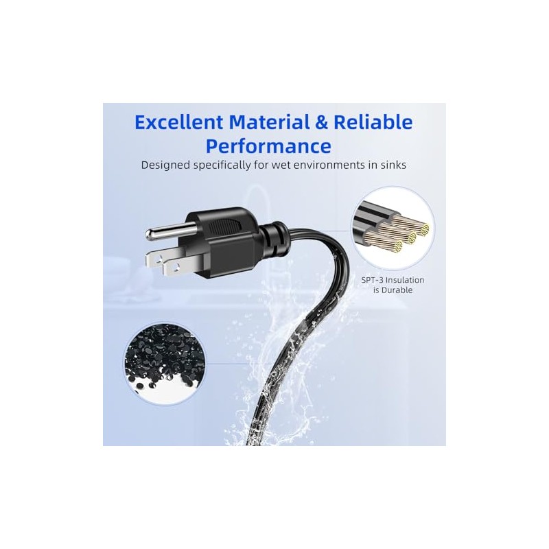 EZ Connect Power Cord for Insinkerator,Compatible with Power and Advanced