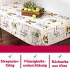 DecoHomeTextil Oilcloth, Waxed Tablecloth, Garden Tablecloth, Robust Linen Embossing, Washable,